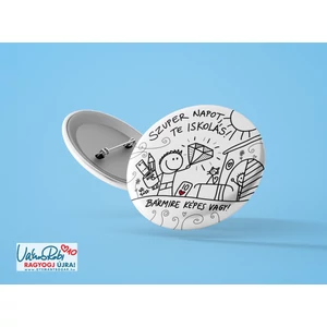 Iskolakezdő kitűző - fiús