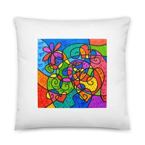 Kispárna virágos-kacskaringós