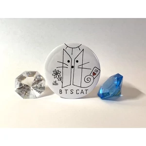 Hűtőmágnes: BTS macska, K-POP ON!