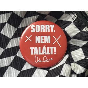 Sorry, nem talált! kitűző