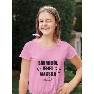 Gyerek póló - Bármiből lehet macska - Rózsaszín