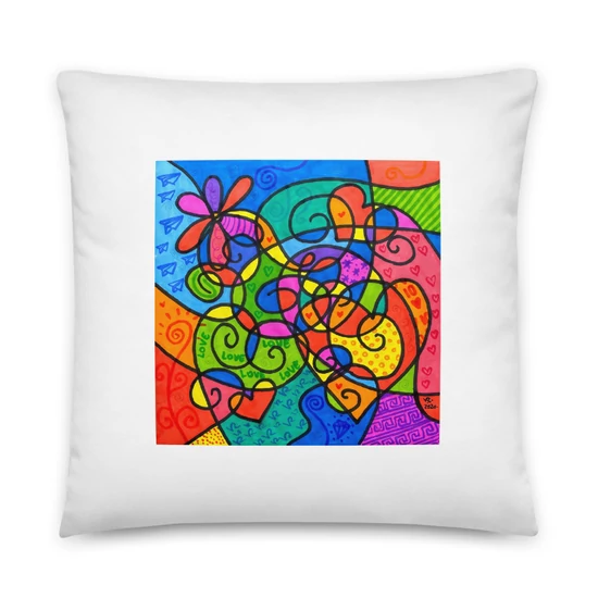 Kispárna virágos-kacskaringós