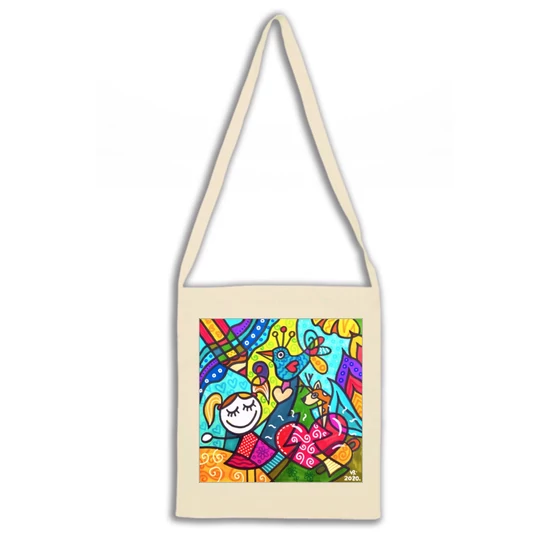 Erdős - lányos színes vászontáska