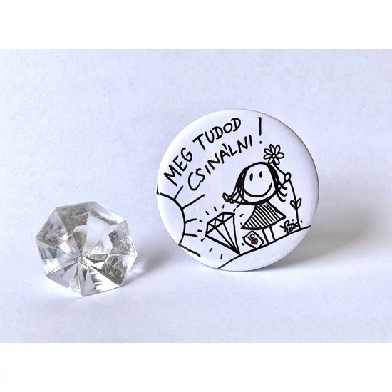 Hűtőmágnes: Meg tudod csinálni! (lányos)